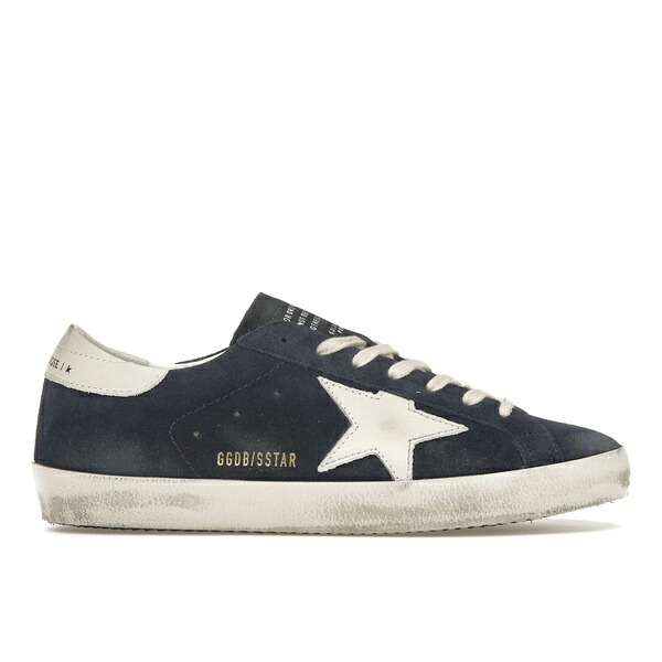 Golden Goose ゴールデングース メンズ スニーカー  【Golden Goose Super-Star Navy Suede White】  サイズ US_6(24.0cm) Navy Blue/White
