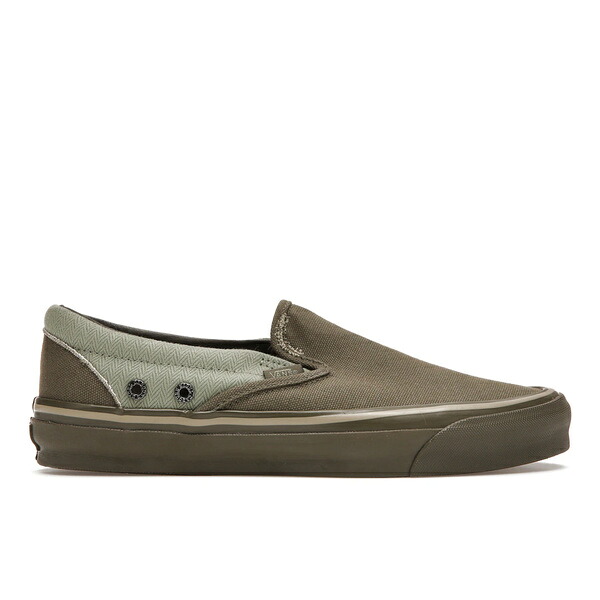 Vans バンズ メンズ スニーカー  【Vans Vault UA OG Classic Slip-On LX Nigel Cabourn Army Mix】  大きさ US_8.5(26.5珊) Army/Mix