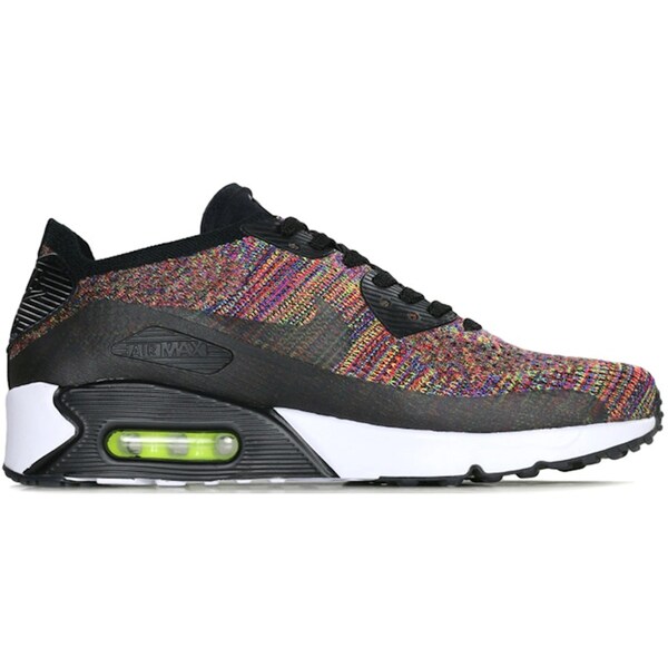 Nike ナイキ メンズ スニーカー  【Nike Air Max 90 Ultra Flyknit 2.0 Multi-Color】  大いさ US_7.5(25.5糎) Black/Bright Crimson-Paramount Blue-Volt