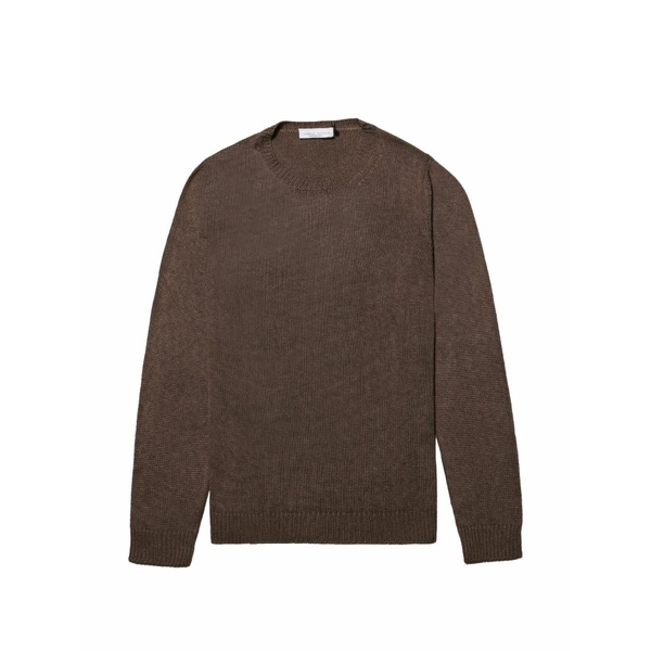 ロベルトコリーナ メンズ ニット&セーター アウター Crew neck sweater Brown｜asty