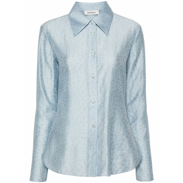 ロジャー レディース プルオーバー トップス Carmen floral-embroidered shirt Blue