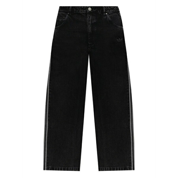 アディダス レディース デニムパンツ ボトムス 3-stripes jeans Black｜asty