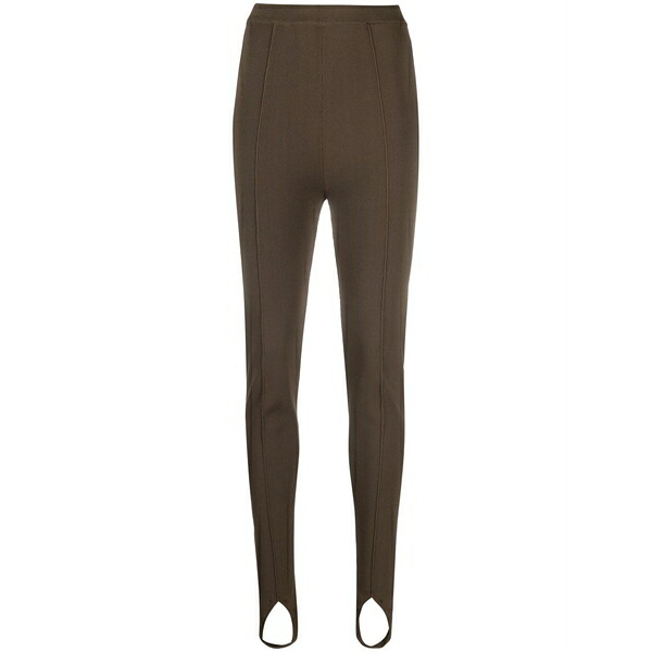 ナヌーシュカ レディース カジュアルパンツ ボトムス Stirrup-cuffs high-waisted leggings Brown|asty