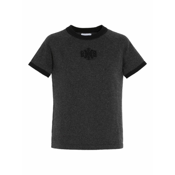 バリー レディース ティーシャツ トップス Embroidered cashmere t-shirt Black