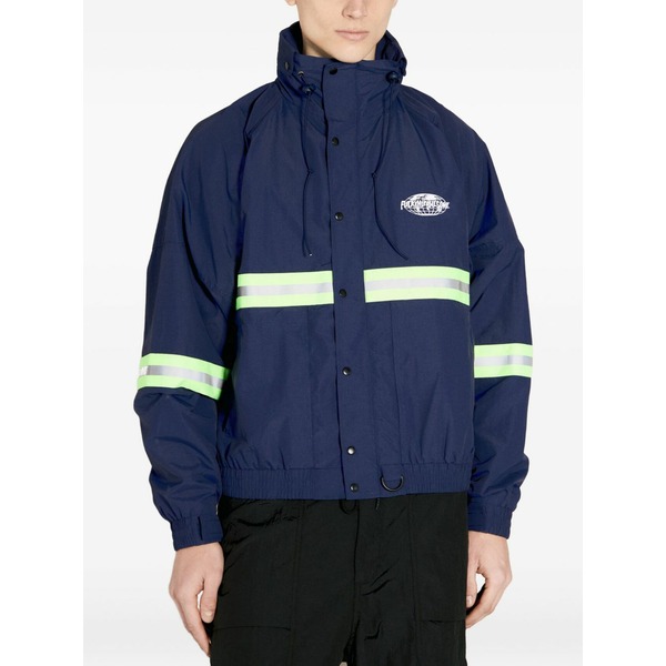ファッキンオーサム メンズ ジャケット&ブルゾン アウター Stripe-detail jacket Blue|asty