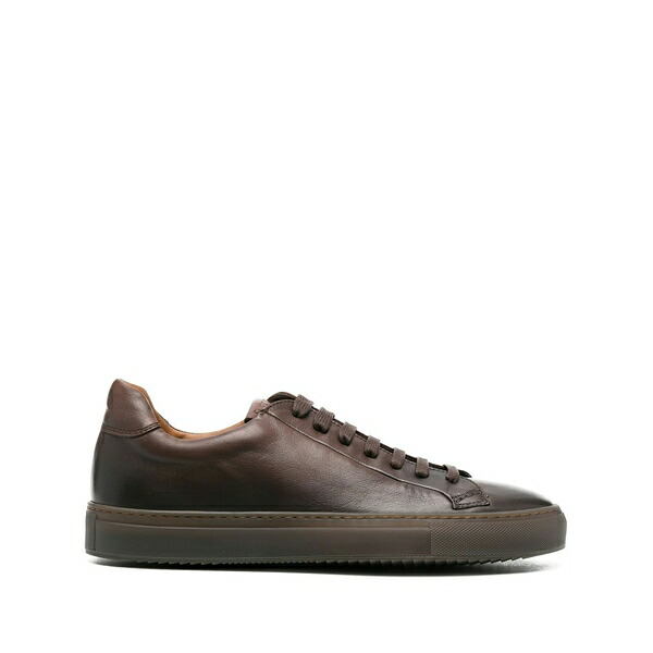 ドンカルズ メンズ スニーカー シューズ Lace-up leather sneakers Brown