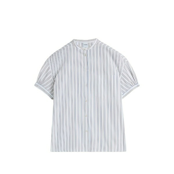 アスペジ レディース プルオーバー トップス Striped short sleeves shirt White