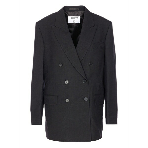 フィリッパコー レディース ジャケット＆ブルゾン アウター Double-breasted blazer Black｜asty
