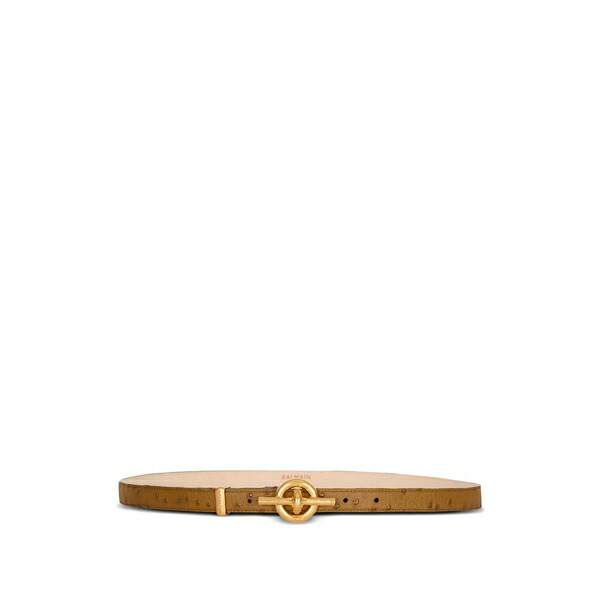 バルマン レディース 三尺帯 添え物 Embossed t-赤ちょうちん belt Brown