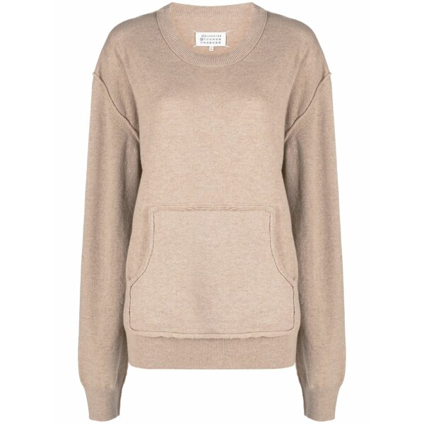 マルタンマルジェラ レディース 編み物\u0026スウェーター アウター Crew-neck wool-blend jumper Brown