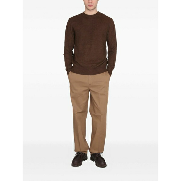 デパートメントファイブ メンズ カジュアルパンツ ボトムス Cotton-blend straight-leg trousers Neutrals｜asty