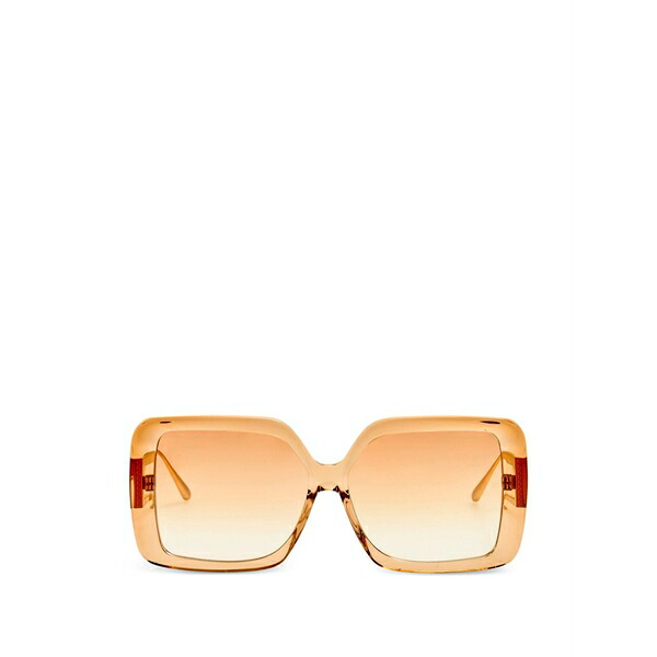 リンダ ファロー レディース 黒眼鏡＆アイウェア 付属物 Macy square-frame sunglasses Orange