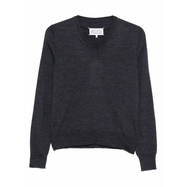 マルタンマルジェラ レディース 編み物\u0026プルオーバー アウター V-neck sweater Blue