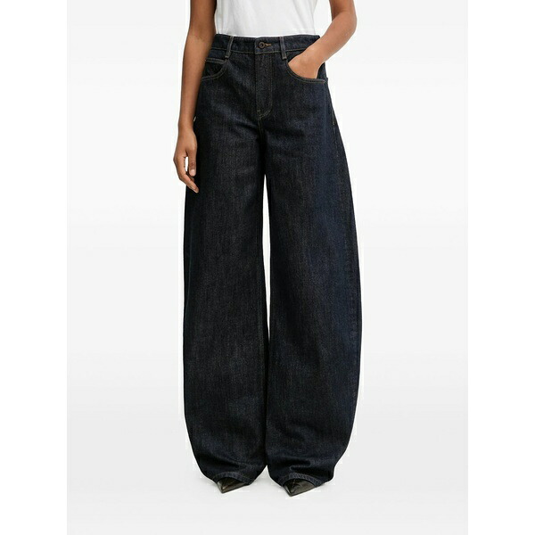 為損ない シックスティ レディース ジーンズズボン下 ボトムス Wide-leg jeans Blue