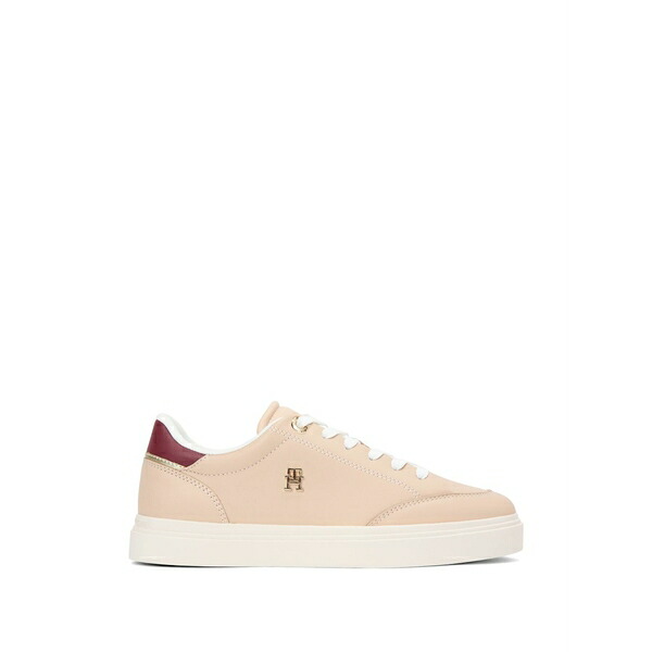 トミー ヒルフィガー レディース スニーカー シューズ Logo-plaque sneakers Neutrals｜asty
