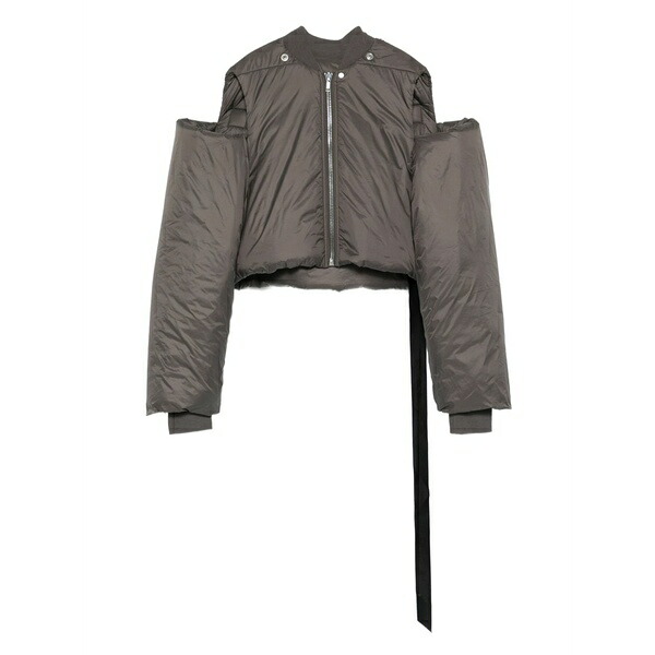 リックオウエンス レディース 上衣＆上衣 アウター Zip-front cropped jacket Silver