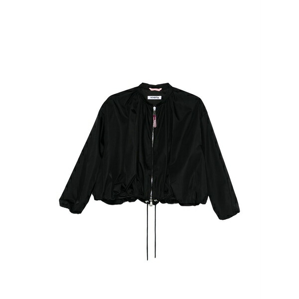 ヴィヴェッタ レディース 上衣＆上衣 アウター Drawstring zip jacket Black