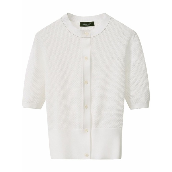 ファビアナ フィリッピ レディース ジレー アウター Open-knit cardigan White