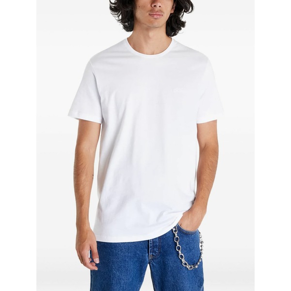 主任者 メンズ プルオーバー トップス Crew neck t-shirt White