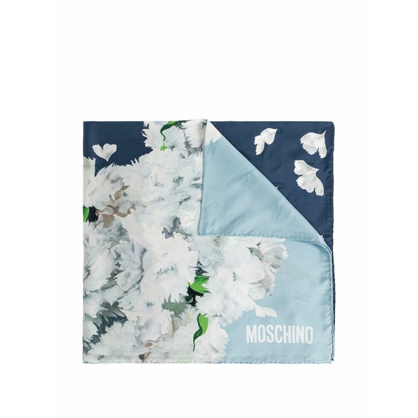 モスキーノ メンズ えり巻き・袈裟・えり巻き 付属物 Goose silk scarf Blue