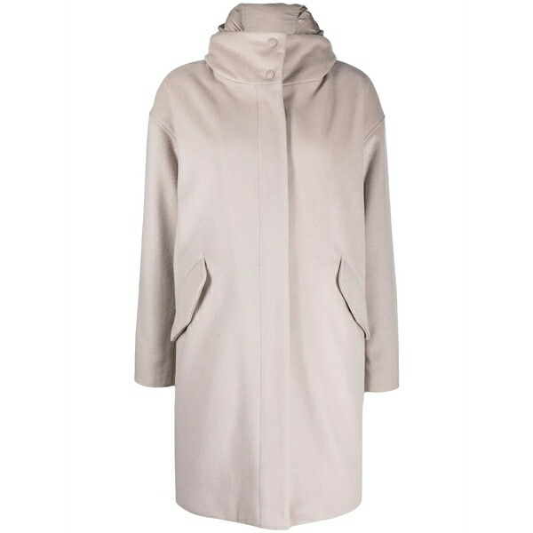 羊毛 金持ち レディース 厚地の外套 アウター 2-インチ-1 kuna parka padded-detail coat Neutrals