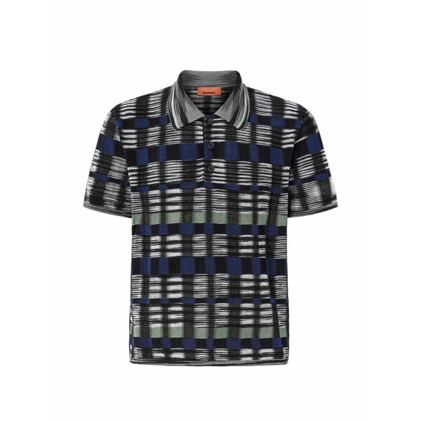 ミッソーニ メンズ スポーツシャツ トップス Check-pattern buttoned polo shirt Black