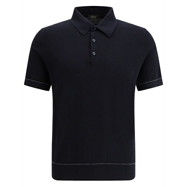 ブリオーニ メンズ スポーツシャツ トップス Sea island polo shirt Blue