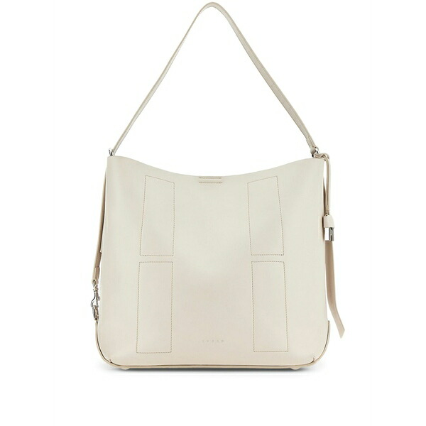 ホー火器 レディース ショルダーバッグ 御徒面子 Medium leather shoulder bag White