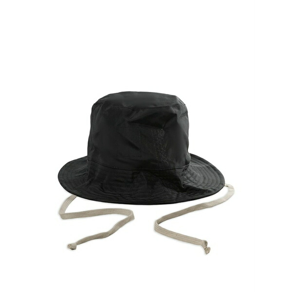 リックオウエンス メンズ 帽子 アクセサリー Tie-detail hat Black|asty