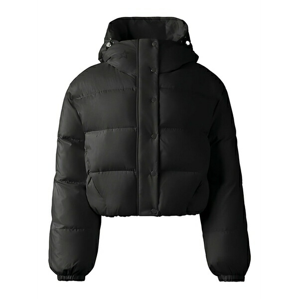 文句なしちょっとの間 レディース 上衣＆上衣 アウター Cropped puffer jacket Black