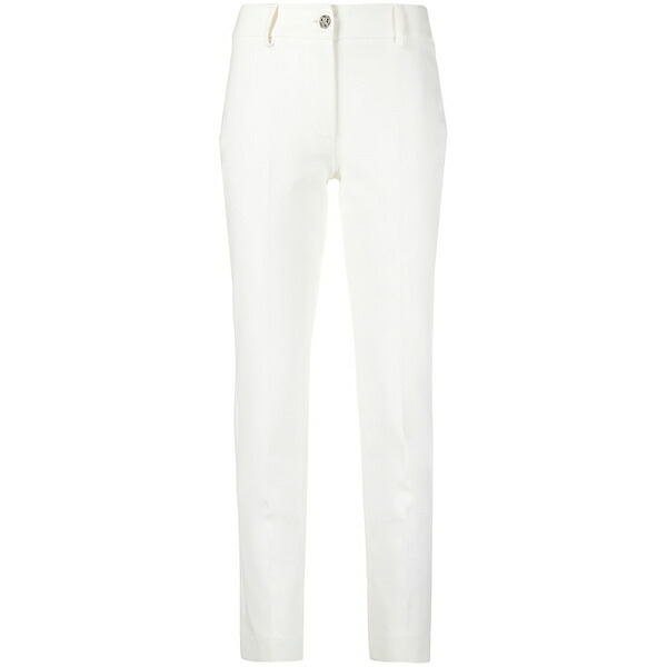 フィリップ飾り気の無い レディース 心地好いズボン下 ボトムス Cady slim-fit trousers White