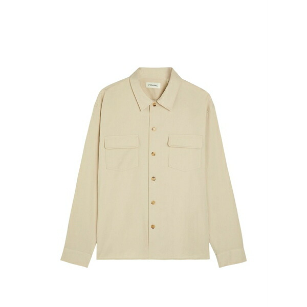 フレーム メンズ ジャケット＆ブルゾン アウター Patch-pocket shirt jacket Neutrals