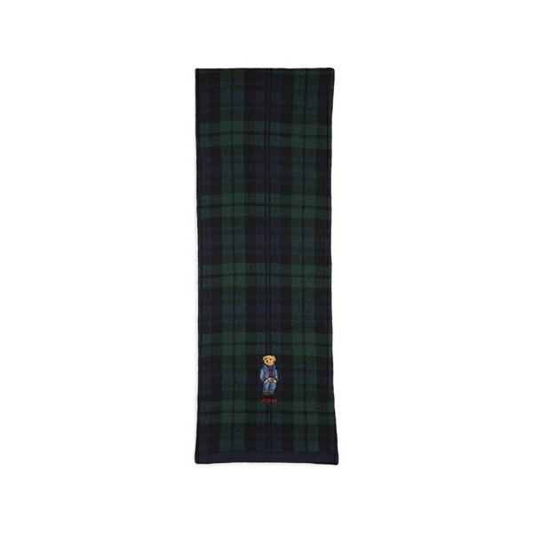 ラルフローレン メンズ えり巻き・袈裟・えり巻き 付属物 Polo bear plaid scarf Black