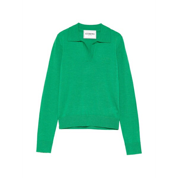 アイスバーグ レディース ニット&セーター アウター V-neck sweater Green｜asty