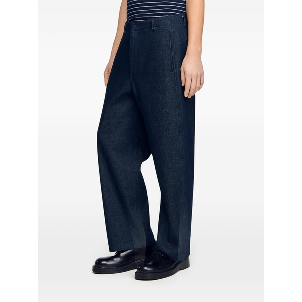 真砂ロ メンズ ジーンズズボン下 ボトムス Flat-front jeans Blue