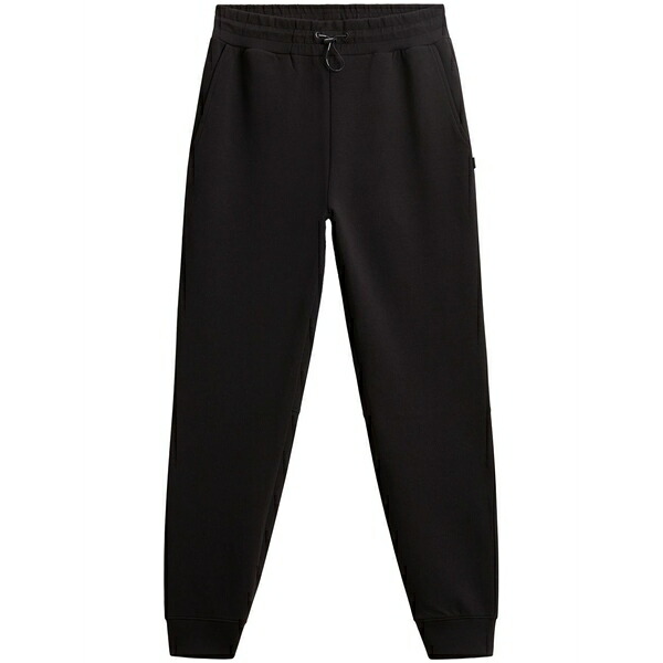 羊毛 金持ち レディース 心地好いズボン下 ボトムス Drawstring elasticated track pants Black