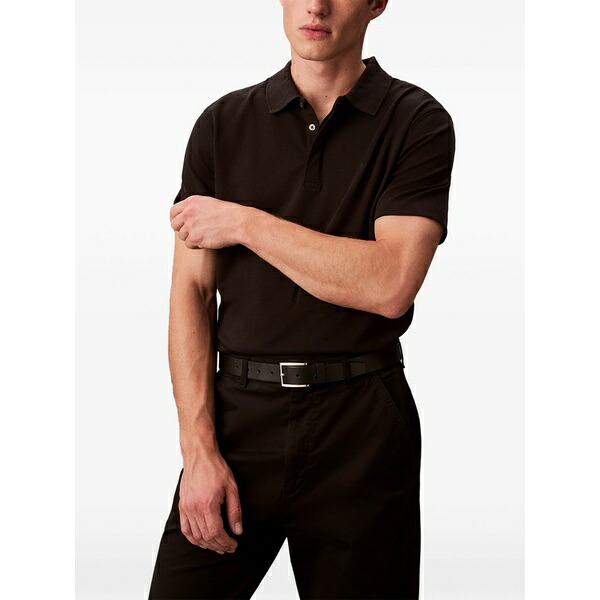 カルバンクライン メンズ スポーツシャツ トップス Button polo shirt Black
