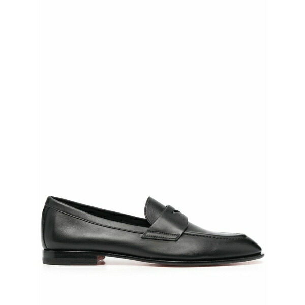 サントーニ レディース スリッポン・ローファー シューズ Penny leather loafers Black