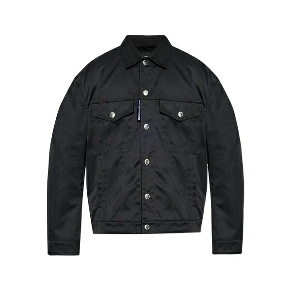 ディースクエアード メンズ 上衣＆上衣 アウター Logo-tag jacket  Black