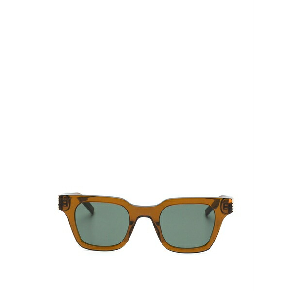 サンローラン アイウェア メンズ サングラス・アイウェア アクセサリー Logo square-frame sunglasses Brown|asty