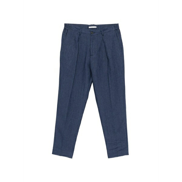 アントレ 意中の女 メンズ 心地好いズボン下 ボトムス Monet pleated trousers Blue