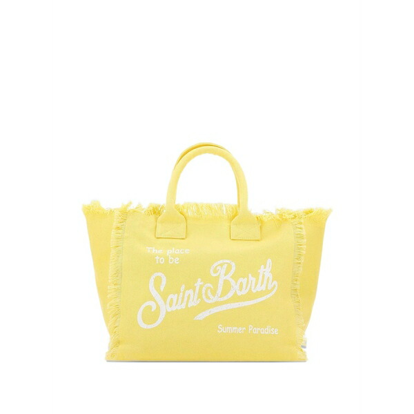 エムシーツーセイントバース レディース トートバッグ バッグ Vanity fringe-trimmed tote bag Yellow｜asty