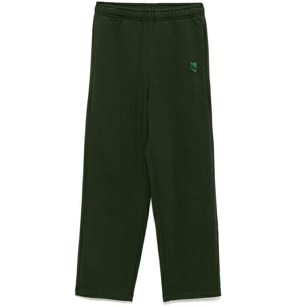 棲み家 狐狸 メンズ 心地よいズボン下 ボトムス Bold fox head patch pants Green