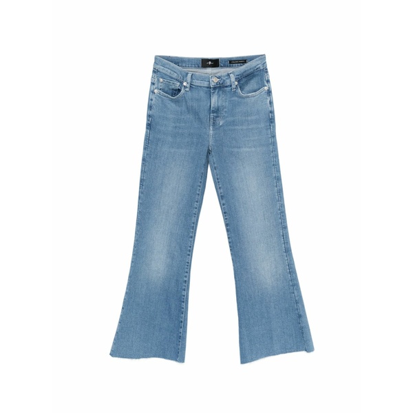 7フォーオールマンカインド レディース ジーンズズボン下 ボトムス Cropped flared jeans  Blue