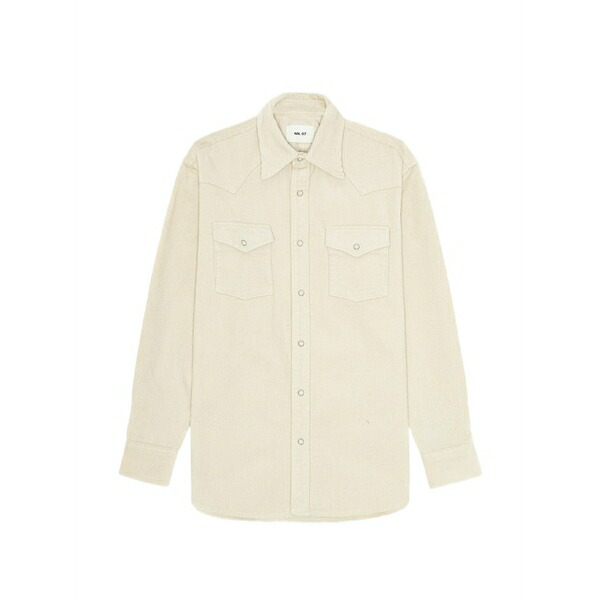 エヌエヌ77 メンズ プルオーバー トップス Ricky corduroy shirt Neutrals