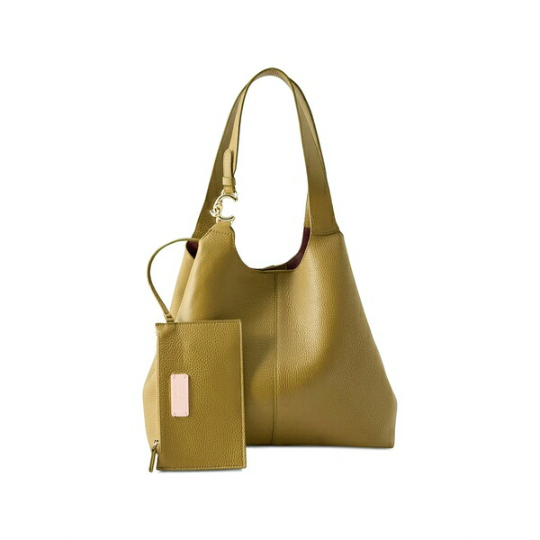 コチネレ レディース トートバッグ 御徒面子 Grained logo-charm tote bag Green