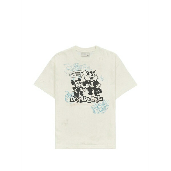 ドムレベル メンズ プルオーバー トップス Shady graphic-print t-shirt Neutrals