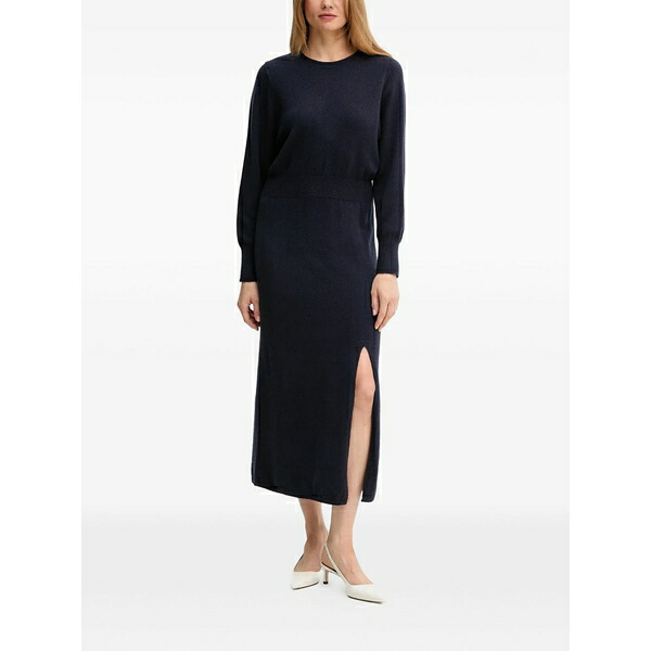 ウイ レディース ワンピース トップス Side-slit midi dress Blue｜asty