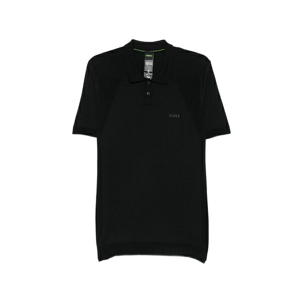主任者 メンズ スポーツシャツ トップス Logo-print polo shirt Black