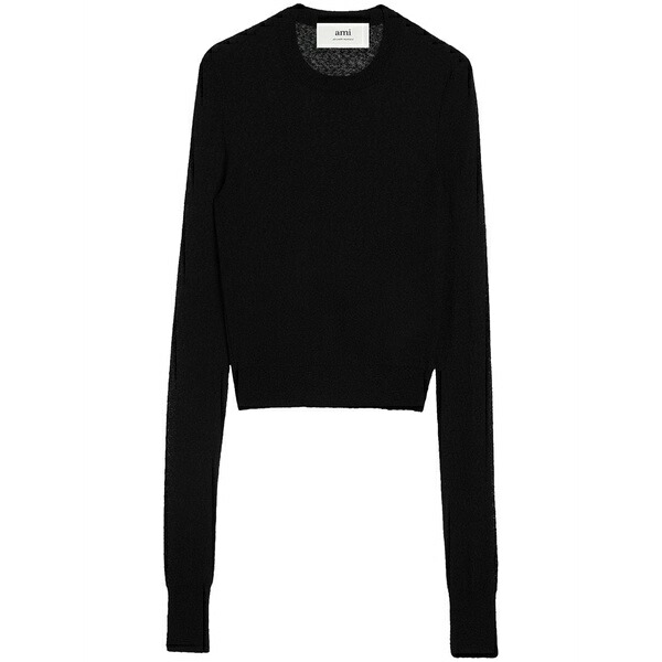 意中の女 レディース 編み物\u0026スウェーター アウター Boucl￡ sweater Black